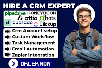 optimize honeybook dubsado workflow automation 17hats clickup attio pipedrive