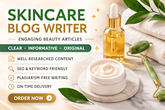 write skincare and beauty blog posts that engage readers