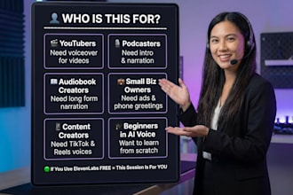 create a 7 min ai voice over using elevanlabs