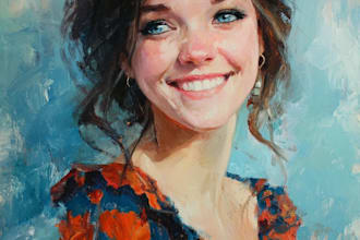 paint a portrait with oil painting