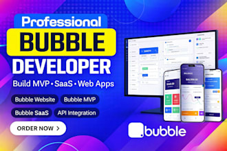 design bubble website bubble mvp saas bubble app developer