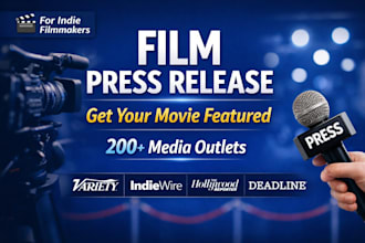 write and distribute a film press release to media outlets