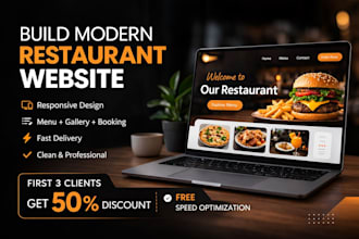 build a responsive restaurant website with menu and booking