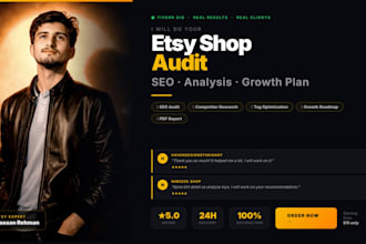 a professional etsy shop audit with SEO analysis and growth roadmap