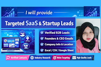 provide high quality targeted saas and startup company leads