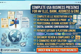 create USA bank account for non US residents, get US proof of address, USA llc