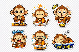 create funny monkey whatsapp sticker pack for chat