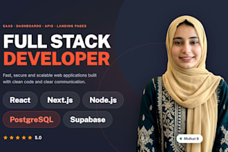be expert full stack web developer using react nextjs nodejs and supabase
