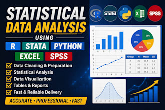 do statistical data analysis using r, stata, python, excel