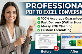 convert scanned PDF to excel and clean data with power bi