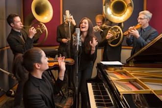 record pro brass horn section jazz harmonica violin piano for your  song