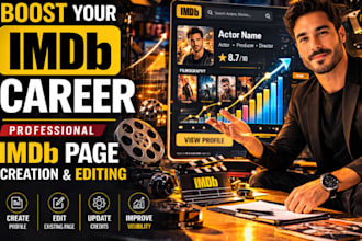 professionally create or edit your imdb profile and imdb page
