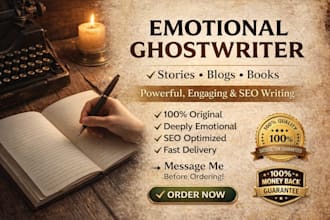 ghostwrite emotional stories, ebooks and powerful blogs