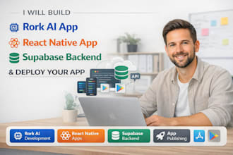 build rork ai app, react native app, supabase backend and deploy your app