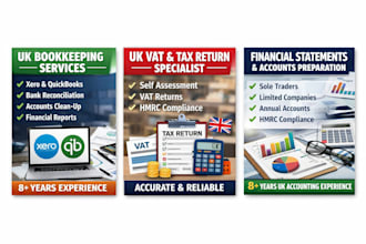 do UK accounts and taxation submission vat preparation bookkeeping services