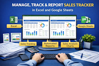 manage, track and report sales tracker spreadsheet in excel and google sheets