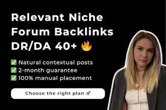 create relevant niche forum links for SEO
