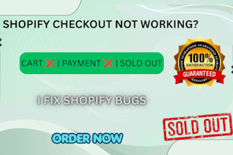 fix shopify cart checkout payment and sold out issues