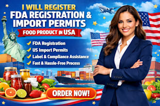 register fda registration and import permit issuance food product in USA