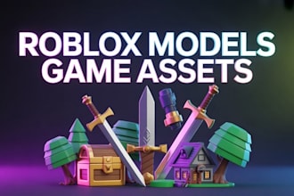 design professional roblox game assets, models, and props