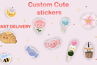 create cute custom stickers for you