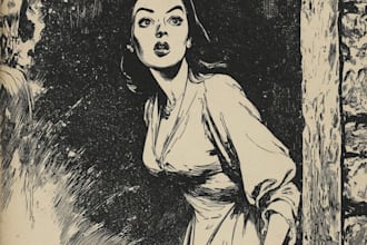 design amazing vintage horror comics artwork illustration