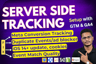 setup server side tracking, fix event deduplication, meta ads tracking GTM, ga4