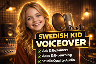 record swedish or english kid voice over
