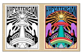 make handdrawn trippy 90s, psychedelic or futuristic 3d logo