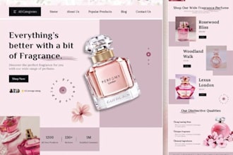 design stunning perfume shopify store fragrance cologne store perfume website