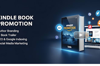 market your kindle book using SEO, author website, ai video and social media ads