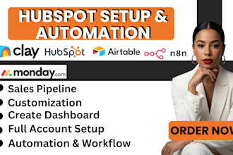 do CRM automations workflows in hubspot, monday com, clickup, honeybook make com