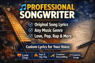 songwriter song lyrics lyric writer song writer custom song singer ghostwriter