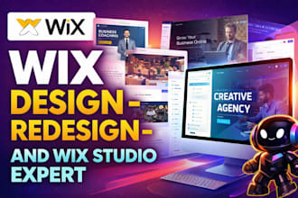 wix website designer, wix website redesign, create wix website,wix studio expert