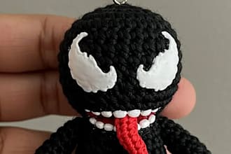 make custom crochet amigurumi keychain