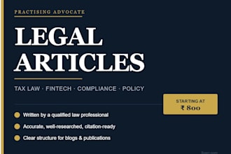 write legal articles for blogs, newsletters and publications