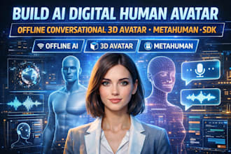 build ai digital human avatar, offline conversational 3d avatar, metahuman, sdk