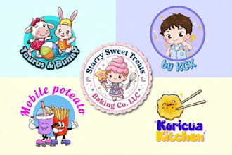 create a cute kawaii logo for your brand