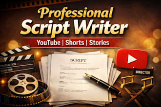 write engaging youtube scripts and creative storytelling scripts
