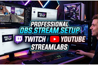 set up or fix obs studio stream overlay streamlabs overlay for live streaming