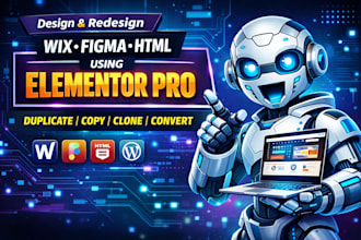 design redesign duplicate copy clone wix figma html website using elementor pro