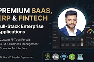 develop your fintech, edtech, or erp saas web and mobile app