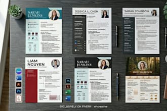 design a professional visual resume and CV