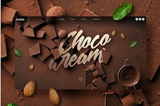 do chocolate, cake shop business website design