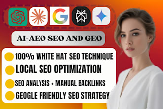 optimize website SEO aeo GEO with monthly local  and high authority backlink