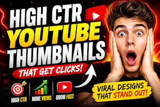 design high CTR youtube thumbnails