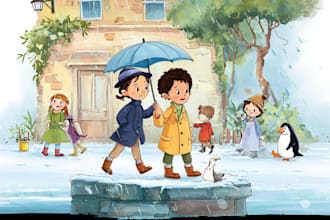 children book cover and children book illustrations