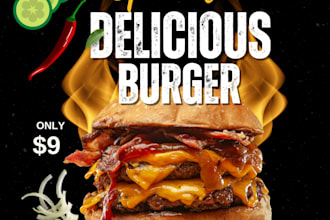 do professional food flyer, restaurant menu and canva design
