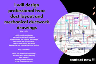 design professional hvac duct layout and mechanical ductwork drawings