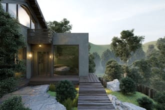 design, model and render 2d architectural interior, exterior, landscape designs